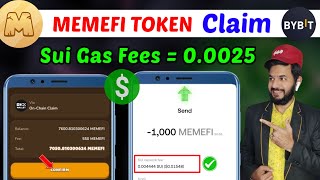 Memefi Okx MEMEFI Token Claim  Memefi Airdrop withdrawal Memefi Sui Network gas fees  Memefi [upl. by Waxler]