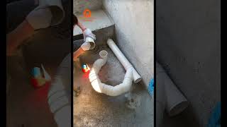 Record the whole process of bathroom drainage installation [upl. by Gery649]