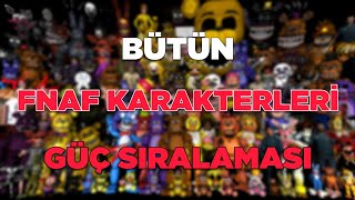 Bütün FNAF Karakterleri  GÜÇ SIRALAMASI [upl. by Brebner]