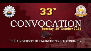 33rd Convocation of the NED University of Engineering and Technology [upl. by Yenal]