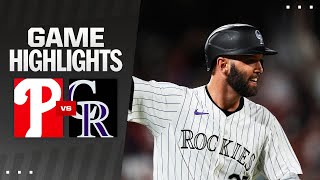 Phillies vs Rockies Game Highlights 52424  MLB Highlights [upl. by Arthur]