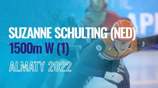 Suzanne SCHULTING NED  Winner  1500m W 1  Almaty  ShortTrackSkating [upl. by Ddot619]