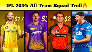 IPL 2024 AUCTION All Team Squad Tamil Troll Starc ₹2475 CrCummins 2050 Cr Daryl Mitchel 14 cr🔥 [upl. by Neelia247]