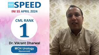 INISS April 2024 MCH Urology 1st Rank CML DrVikrant Dharwal iniss [upl. by Enoval752]