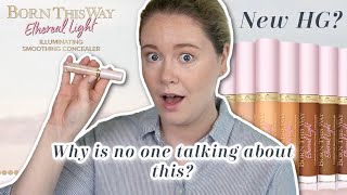 Dry Skin Review amp 9 HR Wear Test  Too Faced Born This Way Ethereal Light Smoothing Concealer [upl. by Masuh620]