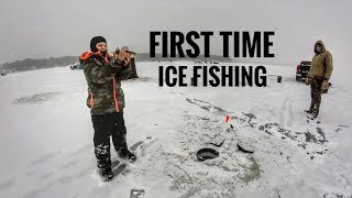 First Time Ice Fishing  Walleye amp Crappie [upl. by Ortensia251]