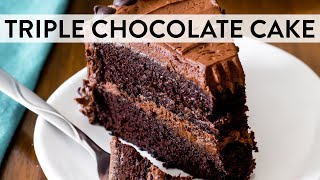 Triple Chocolate Cake  Sallys Baking Recipes [upl. by Oderfigis663]