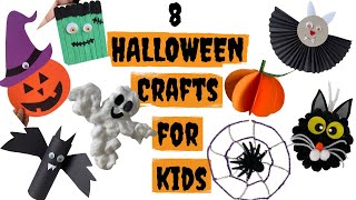 8 FUN HALLOWEEN CRAFTS FOR KIDS  DIY HALLOWEEN DECORATION IDEAS AT HOME [upl. by Lim]