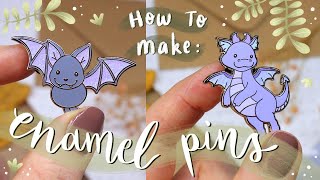 How To Make Enamel Pins  Full Process Start To Finish ✨ [upl. by Yra]