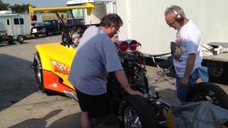 Brad Riglers quotToxicquot Outlaw Fuel Altered Warm Up  Texas Raceway  May 25th 2012 [upl. by Matta]