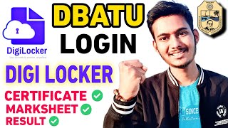 DBATU DIGILOCKER COMPLETE PROCESS EXPLAINED ✅ WITH DEMO [upl. by Anatnas776]