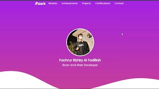 1 Cara Membuat Profile Website Sederhana HTML CSS Bootstrap 5 Layouting [upl. by Ecinhoj]