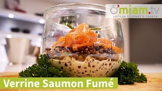 RECETTE VERRINE SAUMON FUME amp LENTILLES  RAPIDE amp FACILE [upl. by Kimball762]