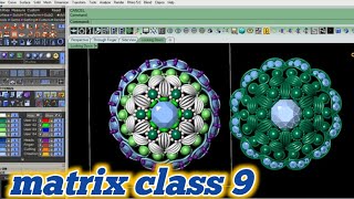 matrix 9 class 9  how to make a 3d jewellery design  3d cad modeling [upl. by Carrelli]