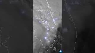 Satellite imagery shows lightning strikes in Florida from Hurricane Milton [upl. by Ev]