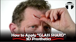 How to Apply Tinsley Transfers 3D FX Glass Shard Prosthetics [upl. by Flatto]