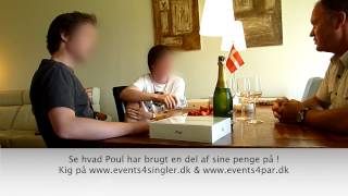 Poul vandt i Lotto  wwwevents4singlerdk [upl. by Loftus407]