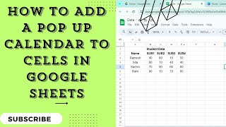 Add a clickable CALENDAR in cells in Google Sheets [upl. by Anairad]