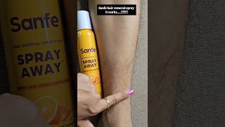 sanfe hair removal spray  how to remove hair painlessly  no waxing  no shaving shorts viral [upl. by Ellehcar]