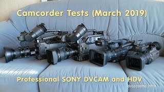 Camcorder Tests Professional SONY DVCAM and HDV [upl. by Ybrad526]