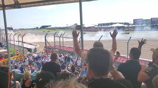 Max verstappen Crash silverstone 2021 from copse grandstand [upl. by Summer]