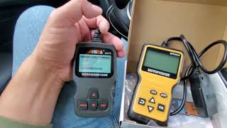 OBD2 SCANNER COMPARISONS ANCEL AD310 VS MOTOPOWER MP69033 [upl. by Eecyaj989]