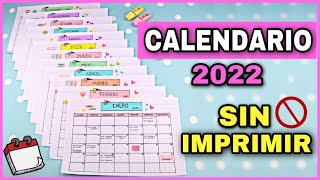 HAZ TU PROPIO CALENDARIO SIN IMPRIMIR NADA  PAPELERÍA CASERA  NatyGloss [upl. by Lutero]