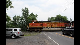 CSX Conductor Gives Me the Finger CSX K689 With BNSF and NS at Memphis NY June 22 2013 [upl. by Unity468]