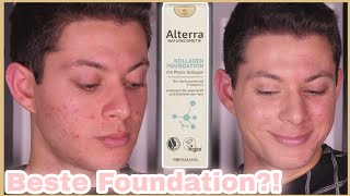 NEUE beste Naturkosmetik FOUNDATION Alterra Kollagen Make Up im Test  vegan  Ginkgomen [upl. by Notyap]