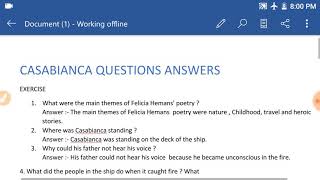 Assam Jatiya bidyalay class 8 English Lesson 5 Casabianca poem Questions Answers with Assamese expl [upl. by Quintilla815]