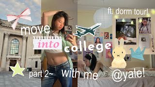 college movein vlog  yale  dorm tour first day of classes amp hanging w friends pt 2 [upl. by Nodal]