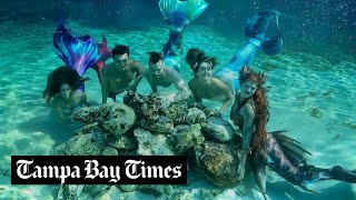 Watch Florida’s professional mermaids swim in Dunnellon’s springs [upl. by Atikaj]