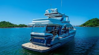 Galeon Yachts 640 Fly walkthrough by David Inglis [upl. by Ardeahp]