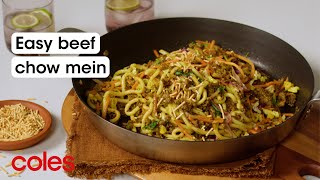 Easy Beef Chow Mein [upl. by Derraj]