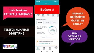 Türk Telekomda telefon numarası değiştirme ve Ücreti 2 Ocak 2024 [upl. by Winnifred517]