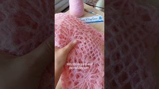 Mohair Crochet Shawl check the tab community easyshawl easycrochet [upl. by Lemaceon]