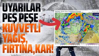 Hafta Sonu Soğuk Hava Dalgası kuvvetli Yağış ve Kar Geliyor 🌩️🌧️⛈️🌨️🌪️⚡⏳⚠️ [upl. by Walrath]