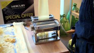 Marcato Pasta Rolling Machine in action [upl. by Aihsal]