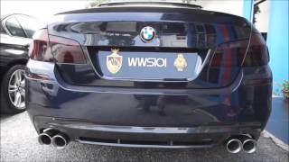 BMW F10 535i w M5Style Quad Tips Conversion ARMYTRIX Valvetronic Exhaust [upl. by Collar]