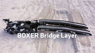 BOXER bridgelayer BOXER system with a mission module for fully automatic bridge laying [upl. by Roxy]