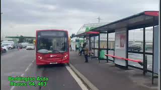 FRV Short S4 Route Visual New Croydon Extension Beddington Lane ➡️ Wilson’s School busspotting [upl. by Eellah]