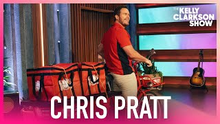 Chris Pratt Surprises Kelly Clarkson With Lasagna Delivery [upl. by Adrahc966]