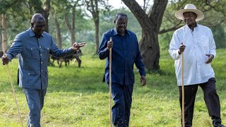 President Ruto and Raila Odinga meet in Uganda Railas AU commission Chairmanship discussed [upl. by Ancalin]