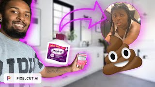 LAXATIVE PRANK ON MY GF AND SISTER GONE WRONG prankgonecrazy couplechannels coupleprank [upl. by Irb]