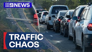 Major traffic delays in Sydney and Melbourne after Easter long weekend  9 News Australia [upl. by Fidele]