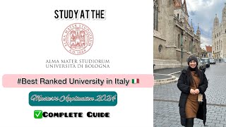 University of Bologna Italy🇮🇹Master’s CoursesApplication ProcessScholarshipsunibo scholarships [upl. by Kciv]