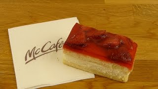 McDonalds  Strawberry Cake  Erdbeerkuchen McCafe [upl. by Suh]