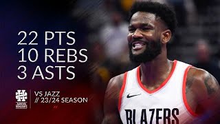 Deandre Ayton 22 pts 10 rebs 3 asts vs Jazz 2324 season [upl. by Haimarej]