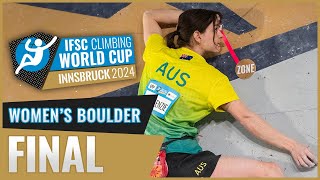 Womens Boulder final  Innsbruck 2024 [upl. by Gascony402]