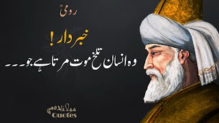 Wo Insan Telakh Mout Mrta Ha Jo  Quotes Maulana Rumi  RUMI SAYINGS [upl. by Ettenwahs]